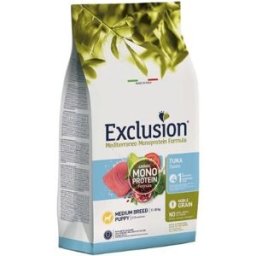 Exclusion Dog Mediterraneo Puppy Junior Medium Tonno 3kg
