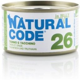 Natural Code Adult Cat 26 Tonno e Tacchino in Jelly 85g