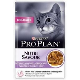 Purina Pro Plan Pro Plan Cat Nutrisavour Delicate con Tacchino Pezzetti in Salsa 85 g