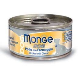 Monge Dog Sfilaccetti al naturale Pollo con Formaggio Lattina 95 g