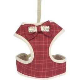 Camon Parure Pettorina e Guinzaglio per Cani con Fiocco Scottish Red