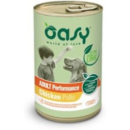 Oasy Dog Lifestages Adult Performance con Pollo Lattina in Patè 400 g