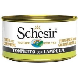 Schesir Cat Linea Blue Deluxe Tonnetto con Lampuga in Gelatina Lattina 85 gr