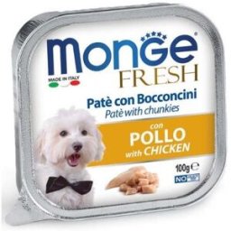 Monge Dog Fresh Paté e Bocconcini con Pollo 100 g