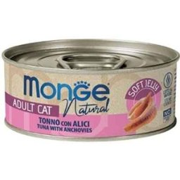 Monge Cat Jelly Pezzi di Tonno con Alici Lattina 80gr