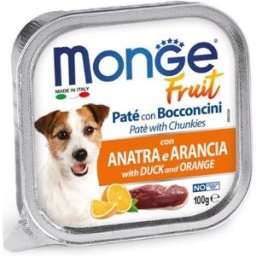 Monge Dog Fruit Patè e Bocconcini con Anatra e Arancia 100 gr