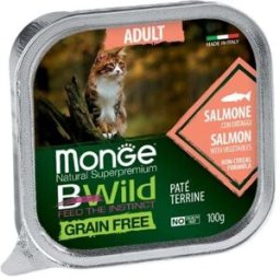 Monge Cat BWild Adult con Salmone e Ortaggi Patè in Vaschette 100gr