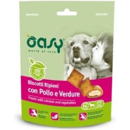 Oasy Dog Snack Biscotti Ripieni con Pollo E Verdure 80 gr