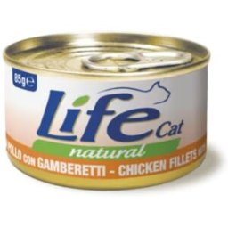 Life petcare Life Cat Natural Pollo con Gamberetti Lattina 85gr