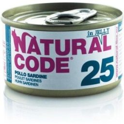 Natural Code Cat Adult 25 Pollo e Sardine In Jelly 85g
