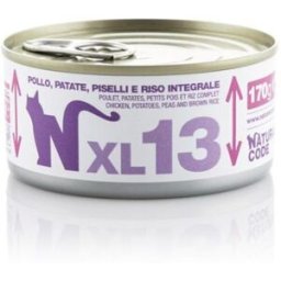 Natural Code Cat XL 13 Tonno Patate Piselli e Riso Integrale 170 g