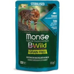 Monge Cat BWild Adult Sterilized con Tonno Gamberetti e Ortaggi Busta 85gr