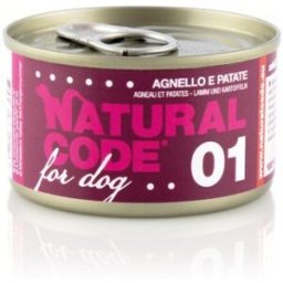 Natural Code Dog 01 Agnello e Patate al Naturale Lattina 90 gr