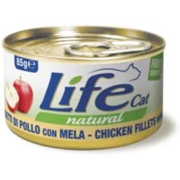Life petcare Life Cat Natural Filetti di Pollo con Mela Lattina 85gr