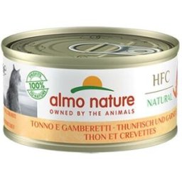 Almo Nature Cat HFC Natural Tonno con Gamberetti Lattina 70gr