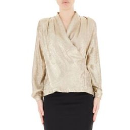 RINASCIMENTO Blusa drappeggiata ORO M