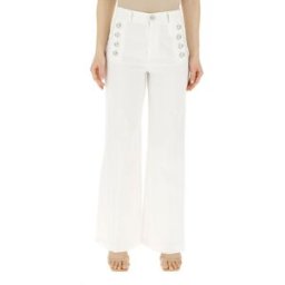 VICOLO Pantalone vita alta BIANCO L