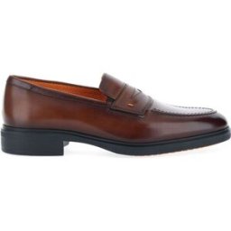 SANTONI Mocassini in pelle TABACCO 8