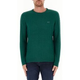 SUN68 Maglione a trecce VERDE XL