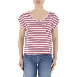Pepe Jeans T-shirt misto lino ROSA L