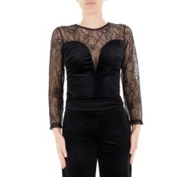 RINASCIMENTO Blusa in pizzo NERO L