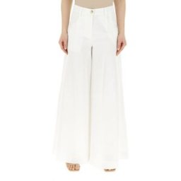 VICOLO Pantalone a palazzo BIANCO XS