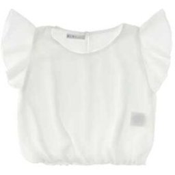 E.L.S.Y. Blusa con volant BIANCO 40