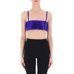 GAIA CANCIANI Top in strass BLU M