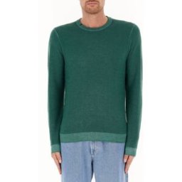 SUN68 Maglione lana merino VERDE S