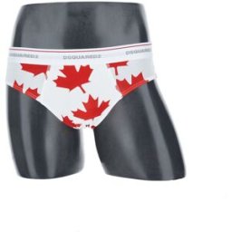 DSQUARED2 BEACHWEAR Slip in cotone BIANCO L