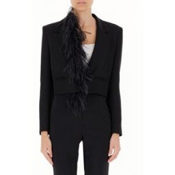 PATRIZIA PEPE Blazer con piume NERO 40