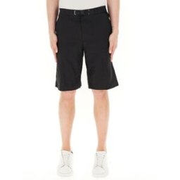 White Sand Bermuda misto lino NERO 48