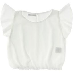 E.L.S.Y. Blusa con volant BIANCO 36