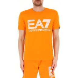 EA7 EMPORIO ARMANI T-shirt con logo ARANCIONE S