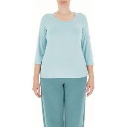 PERSONA by MARINA RINALDI T-shirt in viscosa AZZURRO M