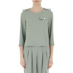 RINASCIMENTO Blusa scollo rotondo VERDE L