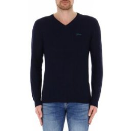 Guess Maglia scollo V BLU XL