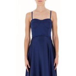 RINASCIMENTO Top in raso BLU L