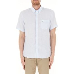 Lacoste Camicia in lino AZZURRO 41
