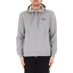 EA7 EMPORIO ARMANI Felpa con cappuccio GRIGIO S