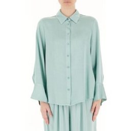 VICOLO Camicia in satin VERDE L