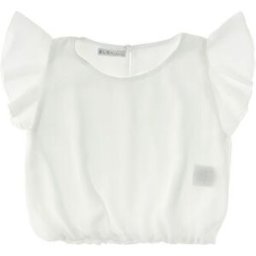 E.L.S.Y. Blusa con volant BIANCO 42