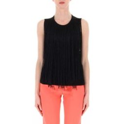 LIU JO T-shirt con frange NERO 38