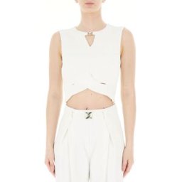 RINASCIMENTO Top cropped BIANCO L