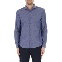 QB24 Camicia maniche lunghe BLU S