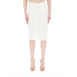 LIU JO Gonna a tubino LIU JEANS BIANCO 26