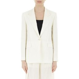 PATRIZIA PEPE Blazer viscosa-lino BIANCO 42