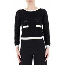 LIU JO Maglia misto viscosa LIU JEANS NERO XS