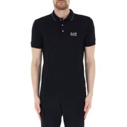 EA7 EMPORIO ARMANI Polo in cotone NERO XL