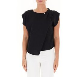 RINASCIMENTO Blusa con drappeggio NERO M